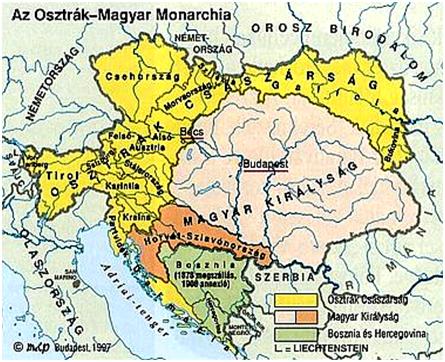 Az Osztrák-Magyar Monarchia térképe